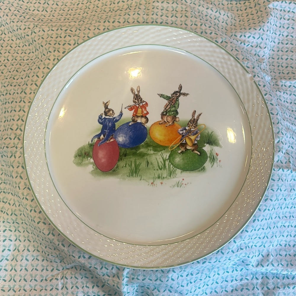 William Sonoma Bunny Band Platter